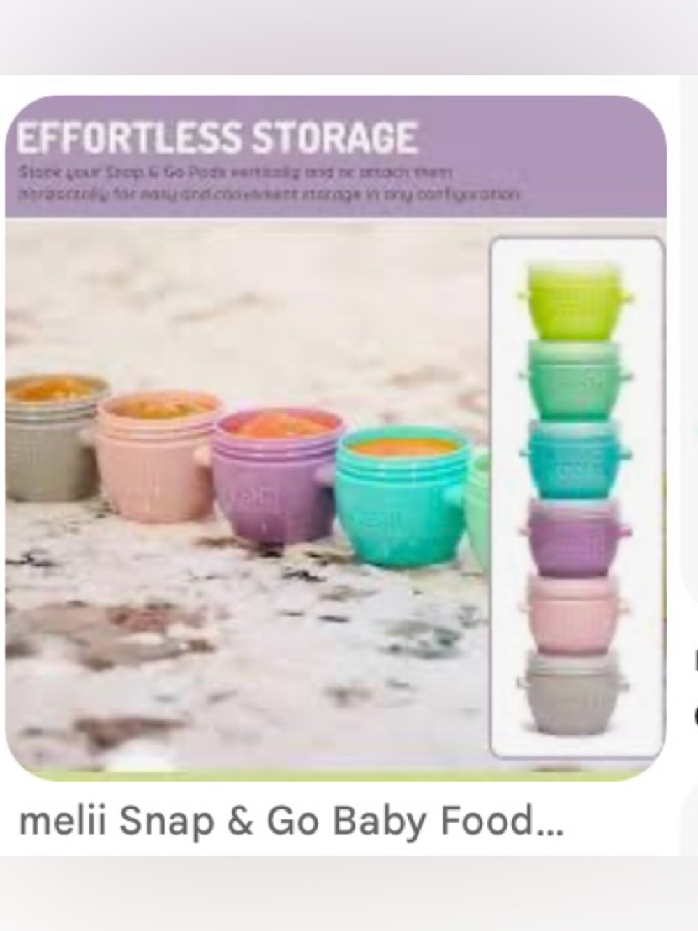 Snap & Go Baby Food Baby Storage pods Cups - Pastel Set of 10